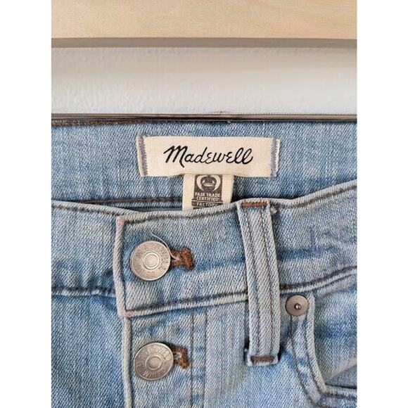 Madewell Womens Sz 27 High Rise Skinny Jeans Light Blue Wash Button Fly Stretch - Picture 5 of 8
